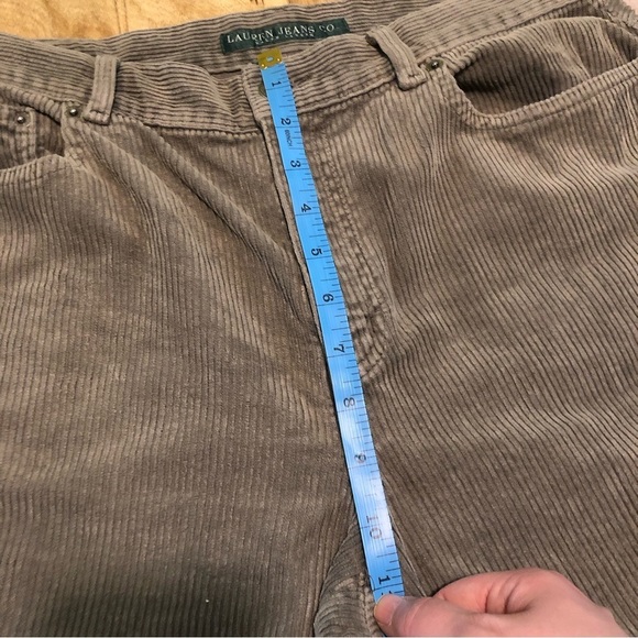 RALPH Lauren Jeans Co Taupe Corduroy Pants Womens Size 10 Brown Grey Stretch - Picture 8 of 11